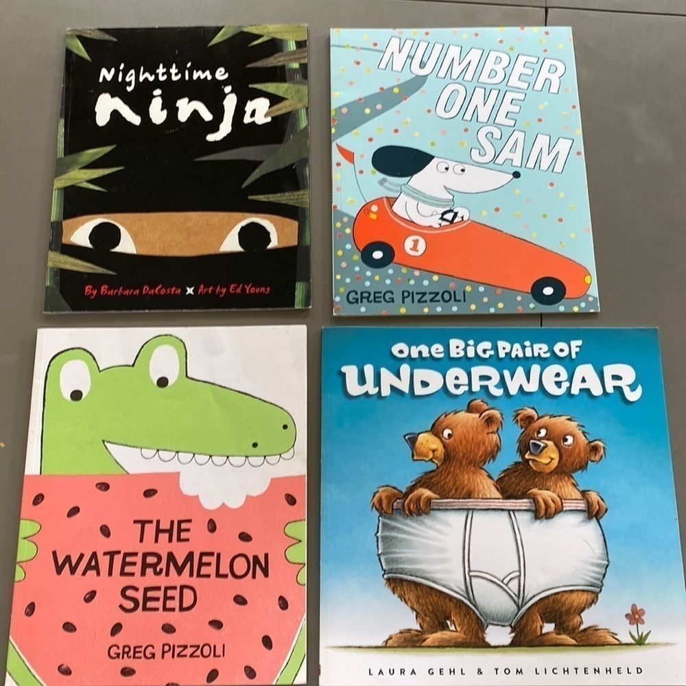 Set of 4. kids books. Picture books.  Paperback